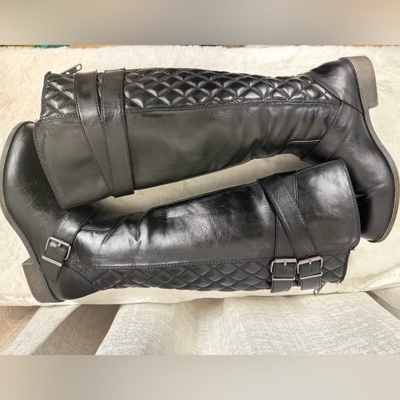 Madden Girl “Calinda” Quilted Knee-High Riding Boots – Black, Size 7.5 - Picture 7 of 9